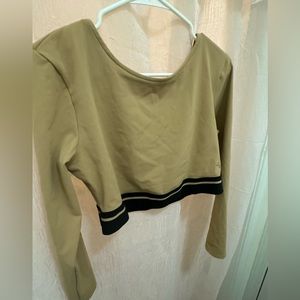Joy Lab fitted nude crop top